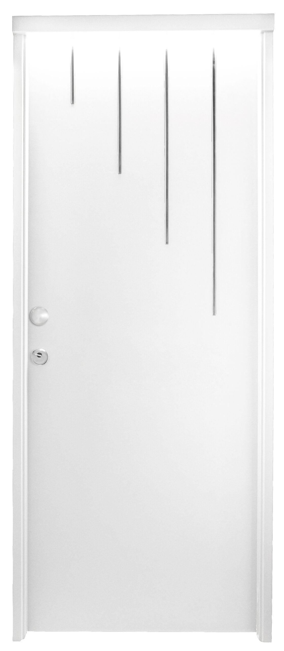 Led frontal encendida blanca pomo