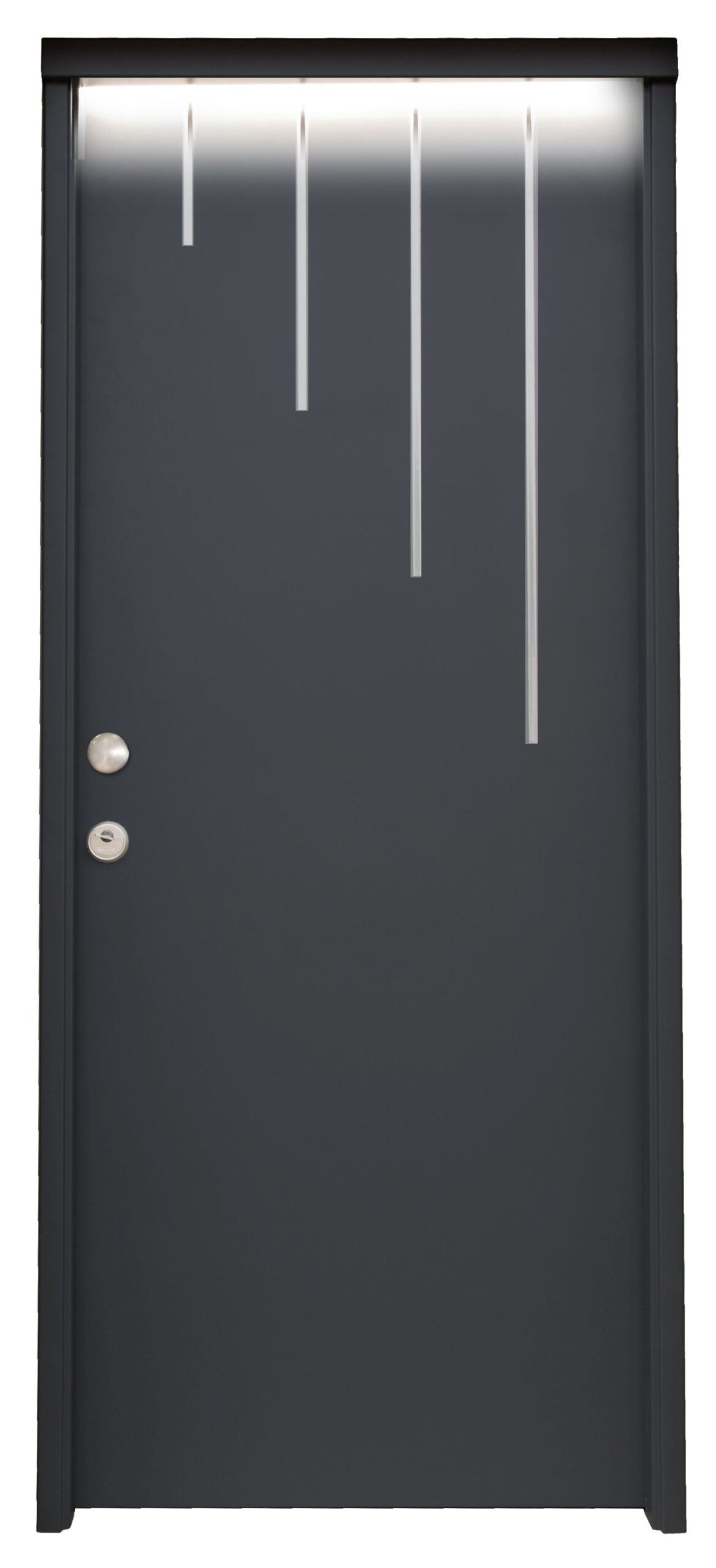 Led frontal pomo gris ral encendida 7016